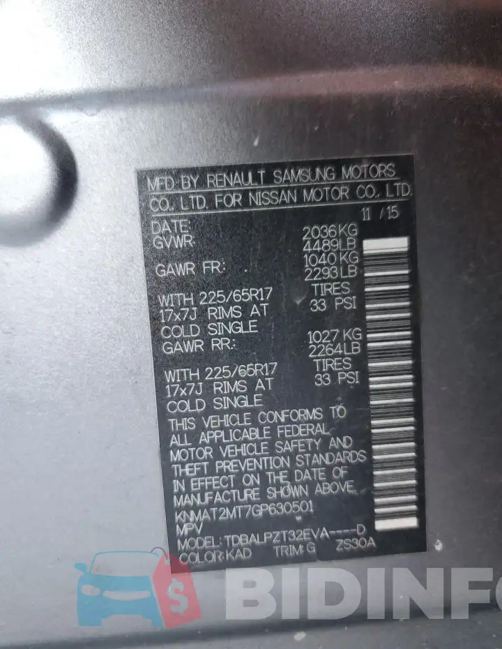 KNMAT2MT7GP630501 Photo# 13