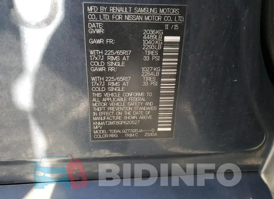 KNMAT2MT8GP620527 Photo# 12