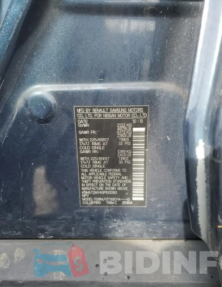 KNMAT2MV4GP613060 Photo# 13