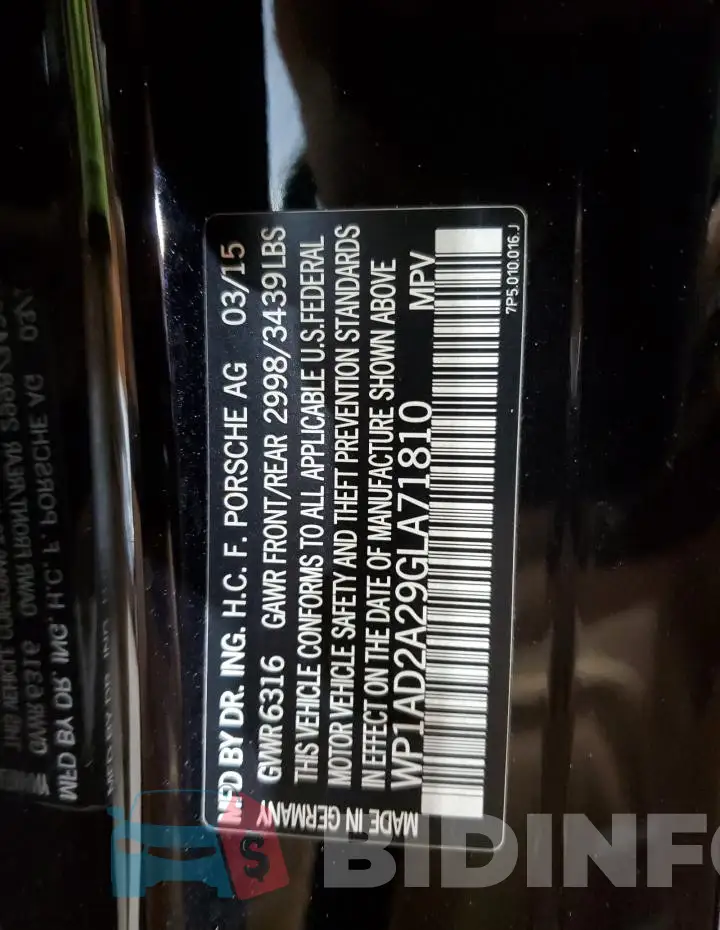 WP1AD2A29GLA71810 Photo# 14