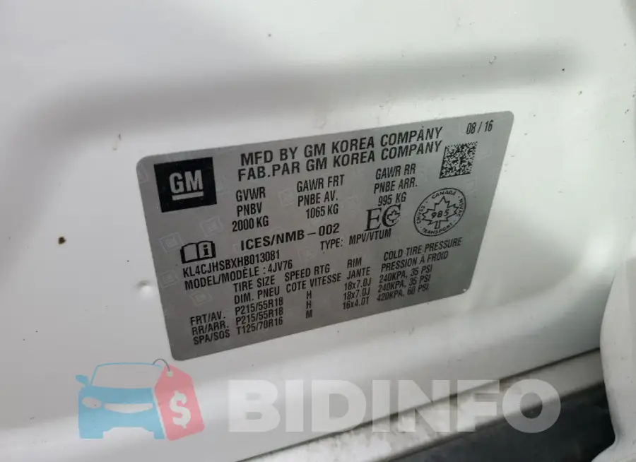 KL4CJHSBXHB013081 Photo# 13
