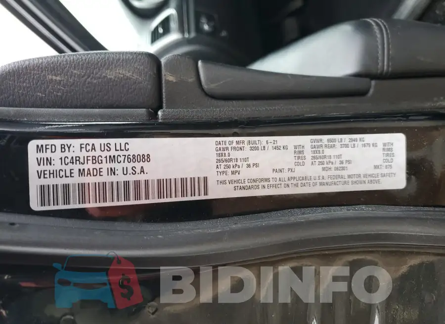 1C4RJFBG1MC768088 Photo# 14