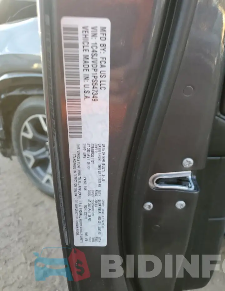 1C4SJVDP1PS547349 Photo# 13