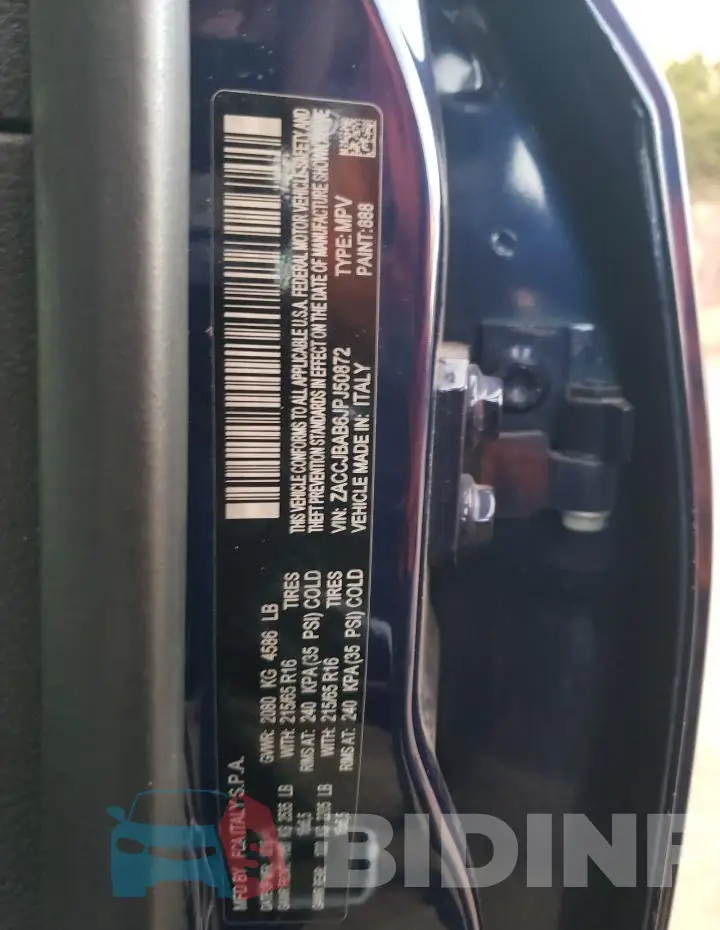 ZACCJBAB6JPJ50872 Photo# 13
