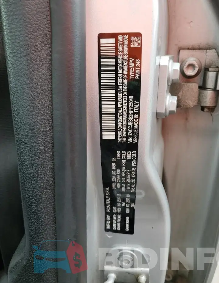 ZACCJBBB2HPF25040 Photo# 14