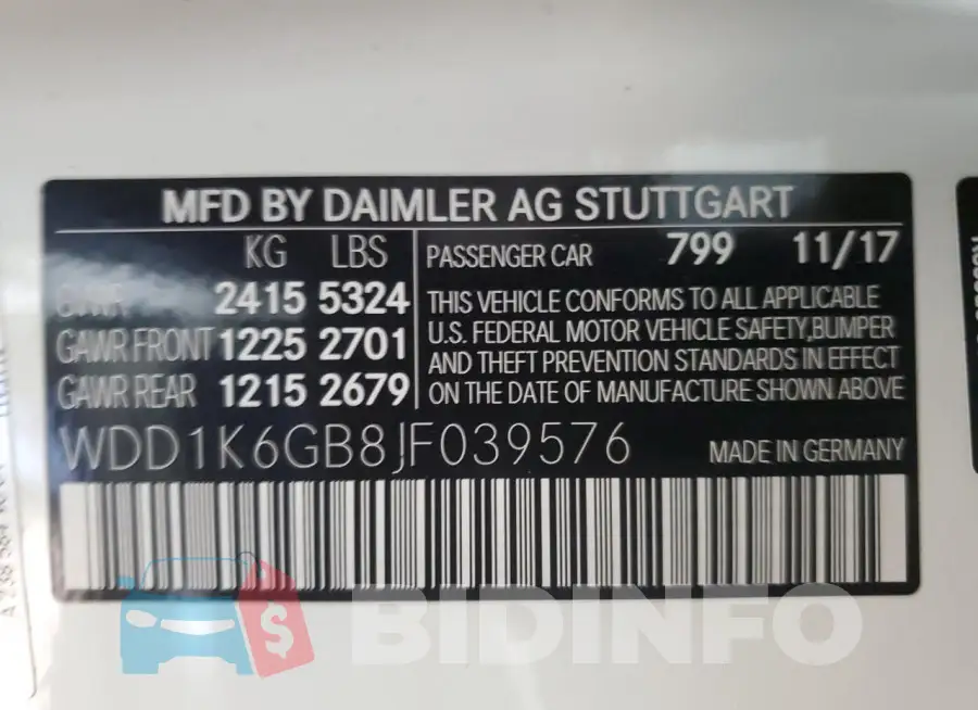 WDD1K6GB8JF039576 Photo# 12