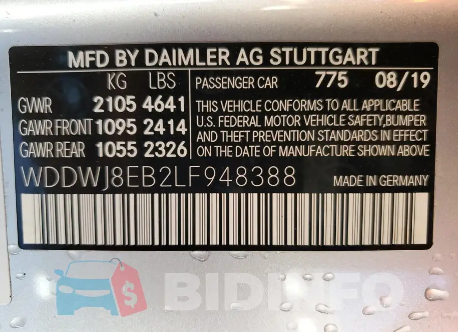WDDWJ8EB2LF948388 Photo# 12