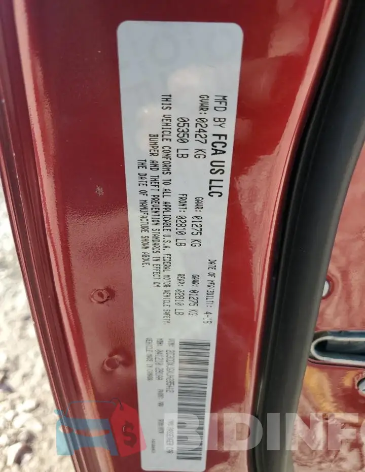 2C3CDXJGXJH285412 Photo# 12