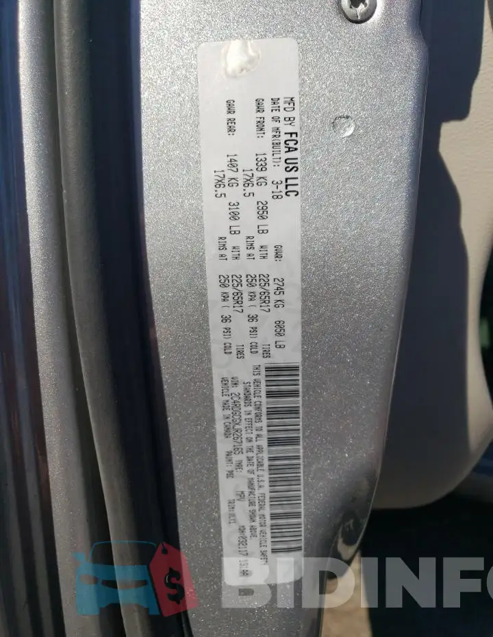 2C4RDGCGXJR267165 Photo# 13