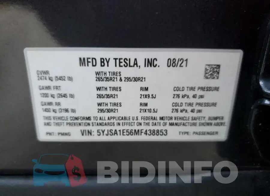 5YJSA1E56MF438853 Photo# 13