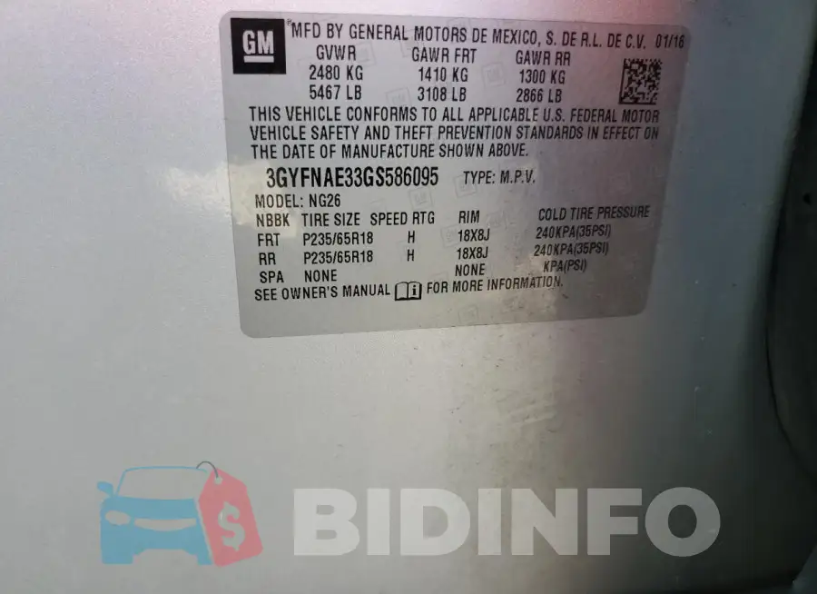 3GYFNAE33GS586095 Photo# 14