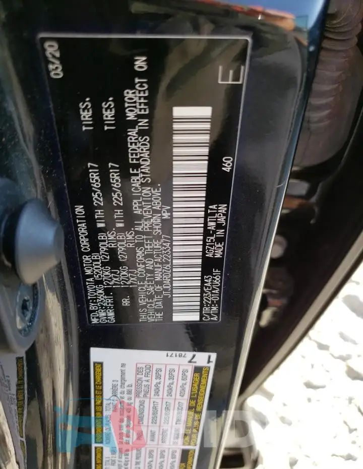 JTJDARDZ6L2233477 Photo# 13