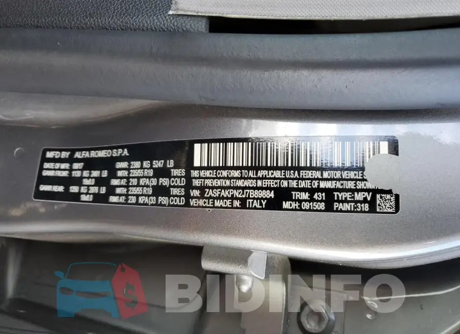 ZASFAKPN2J7B89884 Photo# 14