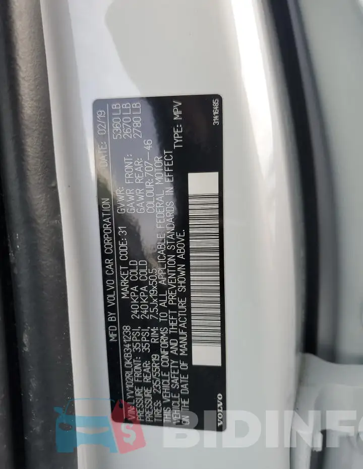 LYV102RL0KB341238 Photo# 13