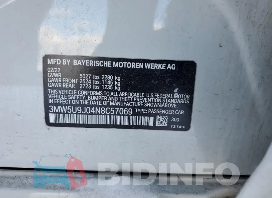 3MW5U9J04N8C57069 Photo# 12