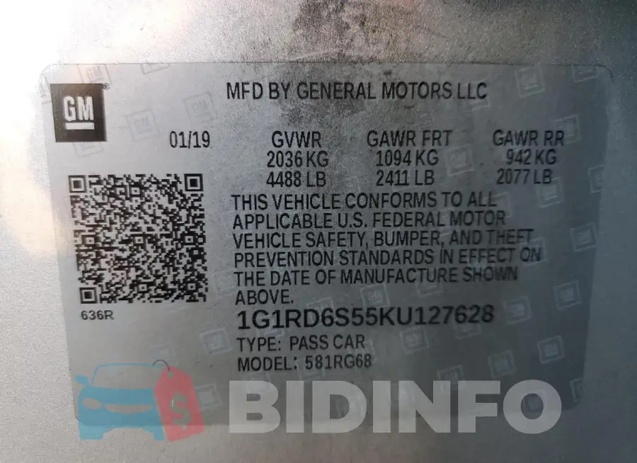 1G1RD6S55KU127628 Photo# 12