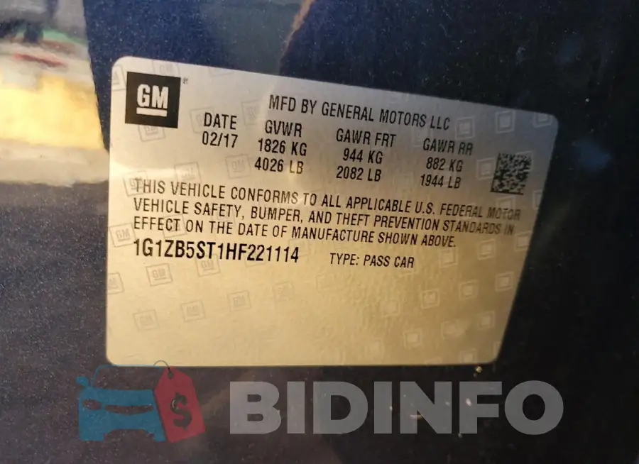 1G1ZB5ST1HF221114 Photo# 12