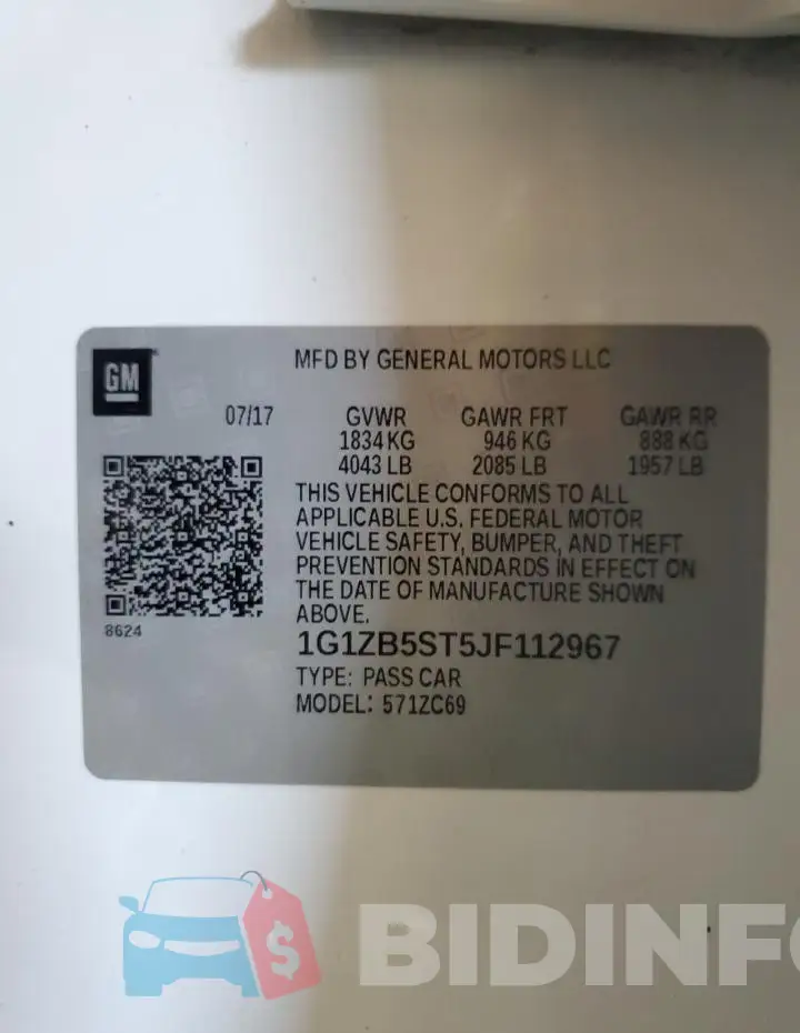 1G1ZB5ST5JF112967 Photo# 12