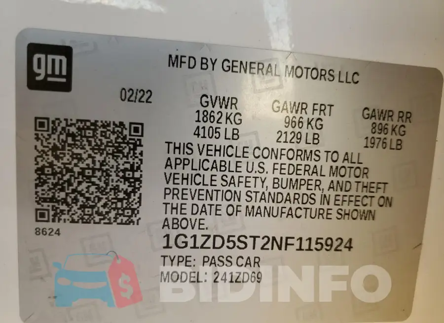 1G1ZD5ST2NF115924 Photo# 12