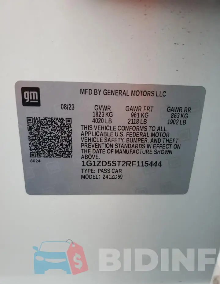 1G1ZD5ST2RF115444 Photo# 13