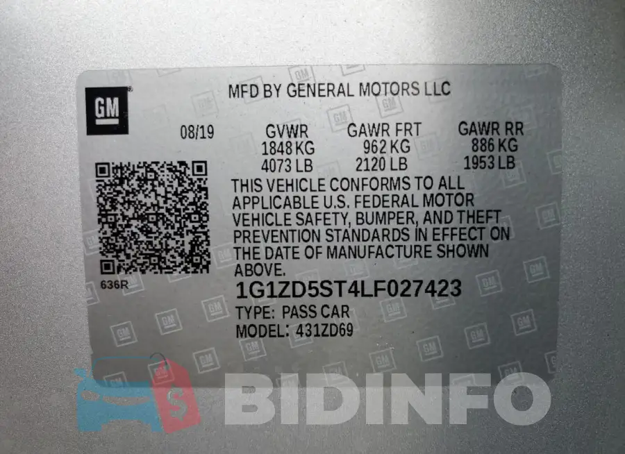 1G1ZD5ST4LF027423 Photo# 12