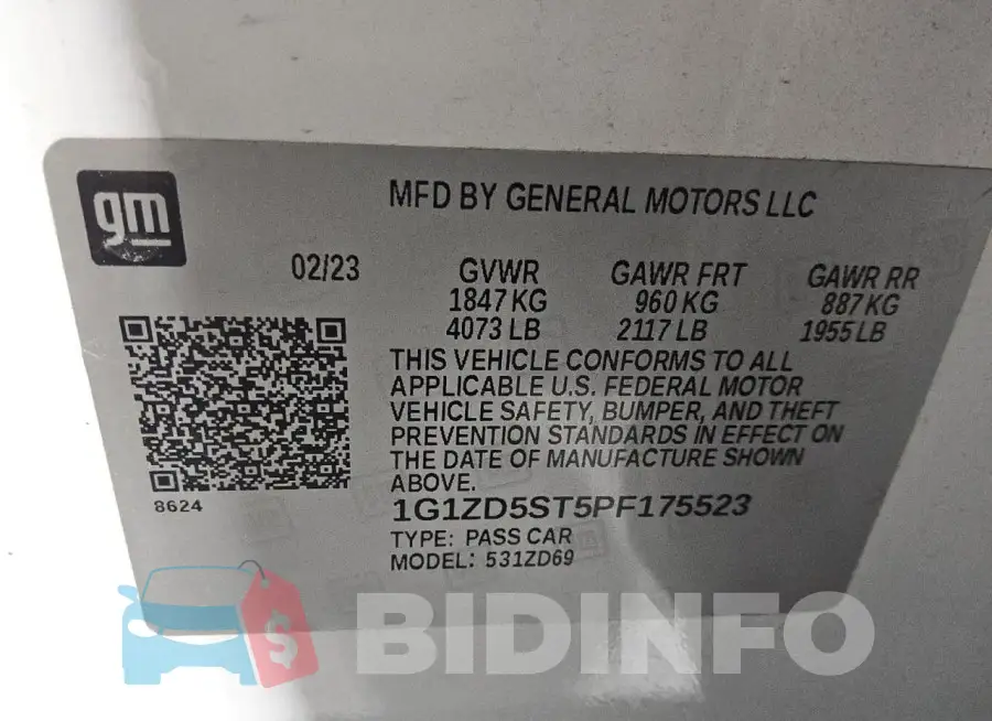 1G1ZD5ST5PF175523 Photo# 13