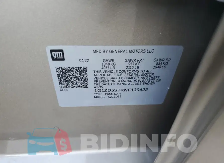 1G1ZD5STXNF139422 Photo# 12