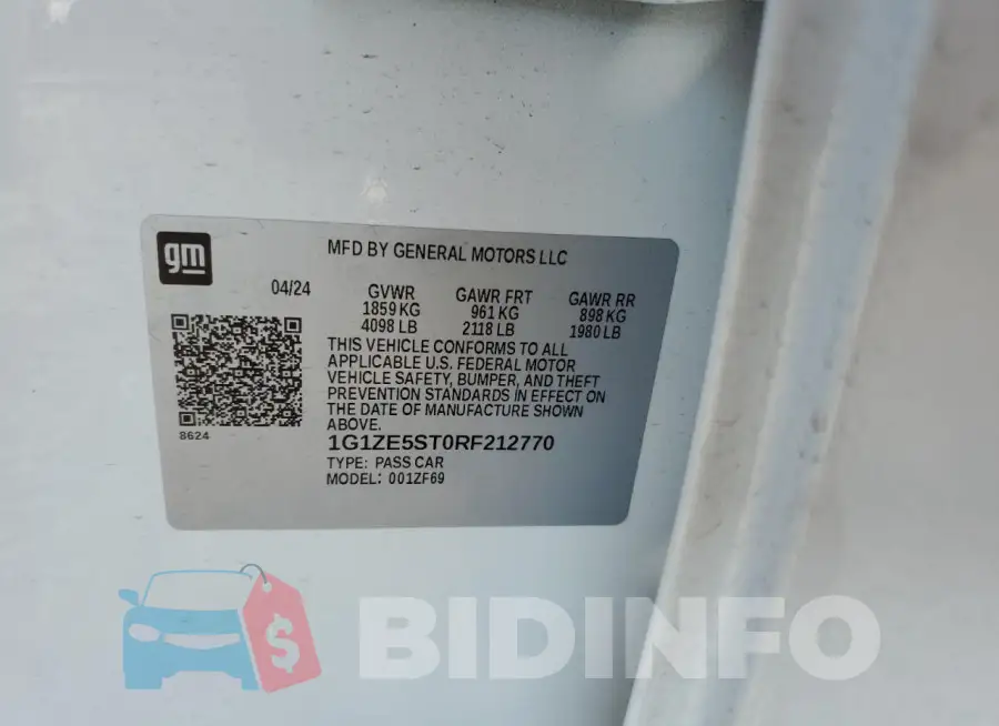 1G1ZE5ST0RF212770 Photo# 12