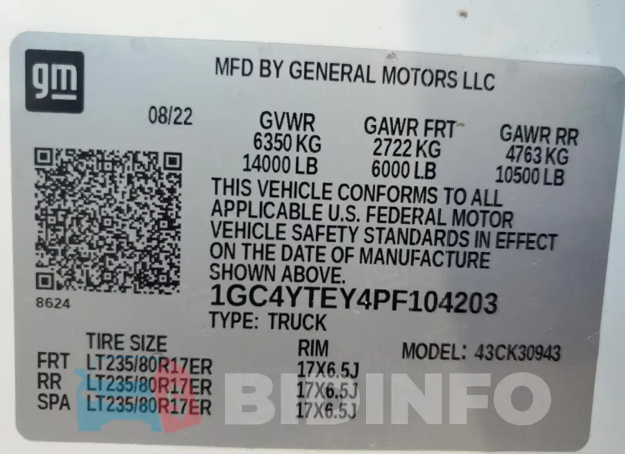1GC4YTEY4PF104203 Photo# 13