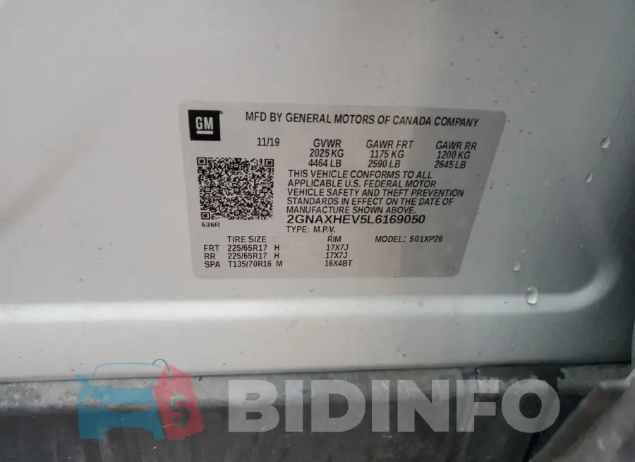 2GNAXHEV5L6169050 Photo# 14