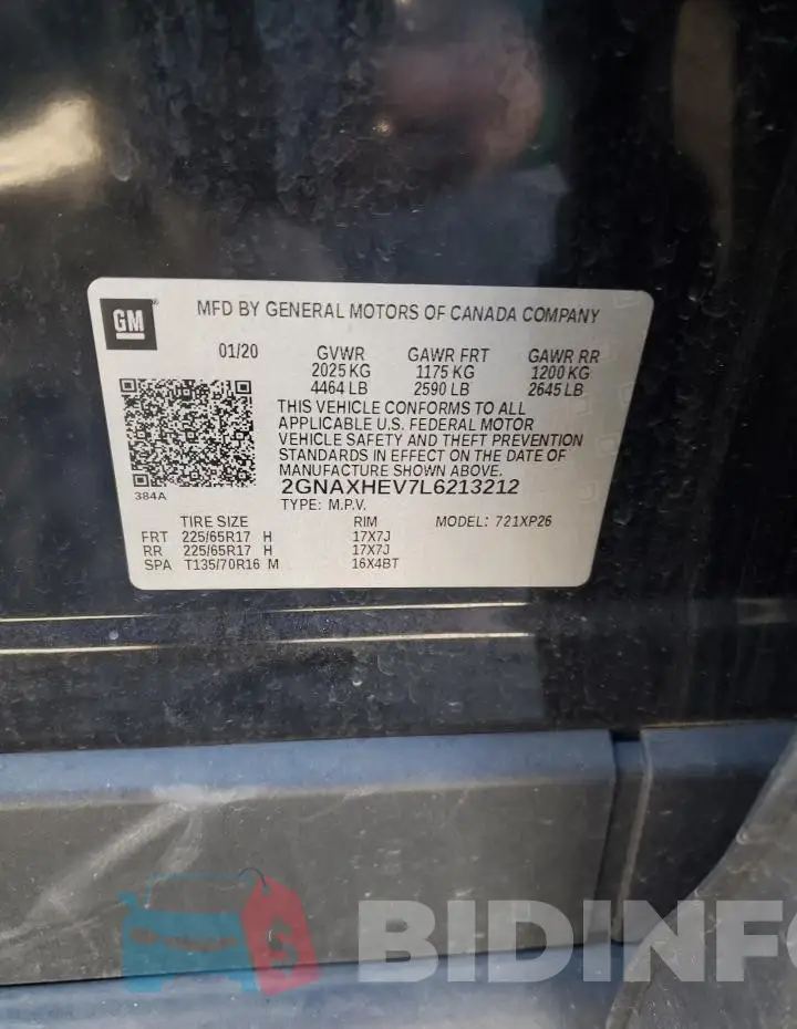 2GNAXHEV7L6213212 Photo# 13
