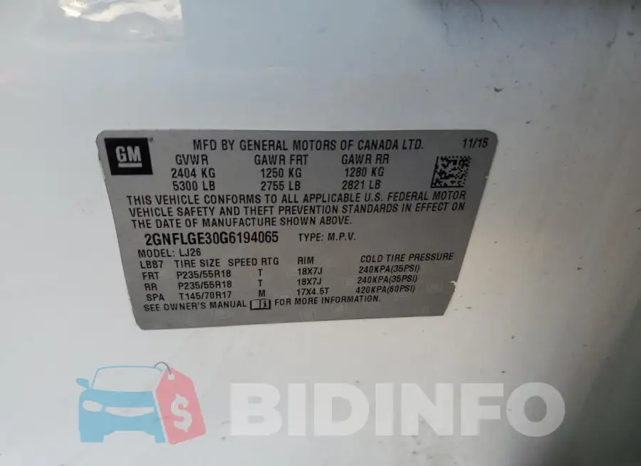 2GNFLGE30G6194065 Photo# 12