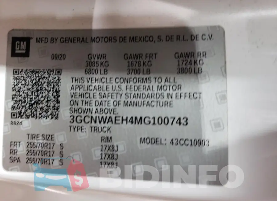 3GCNWAEH4MG100743 Photo# 12