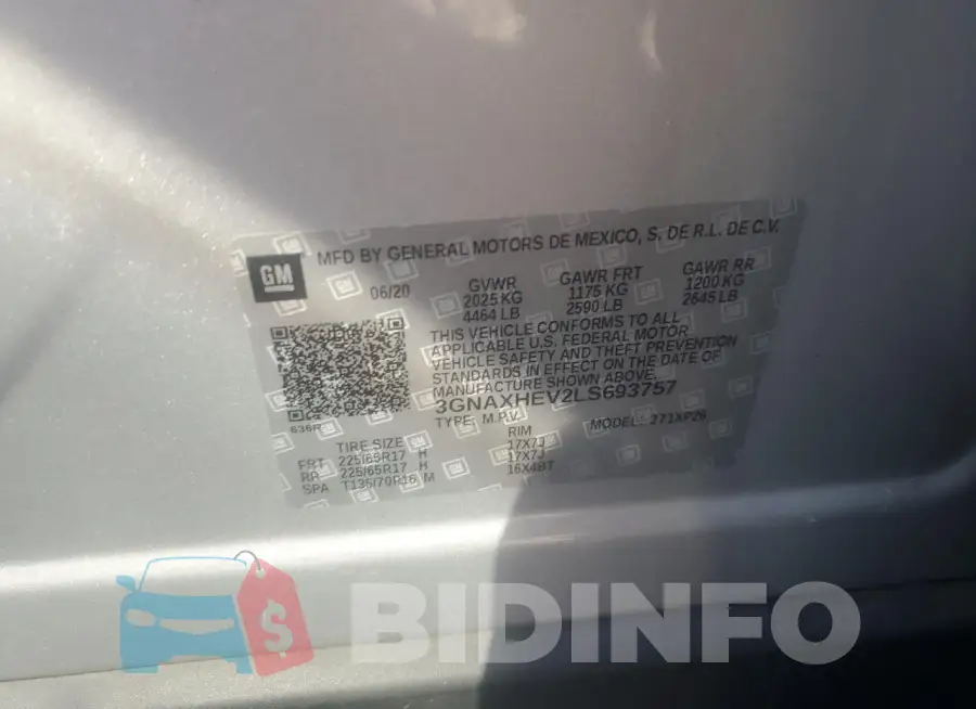 3GNAXHEV2LS693757 Photo# 12