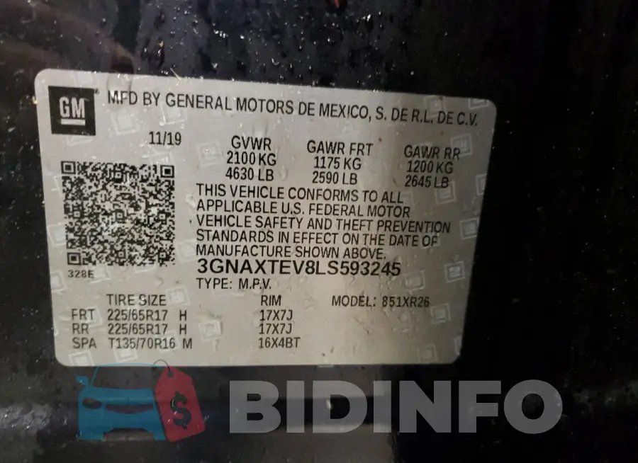 3GNAXTEV8LS593245 Photo# 13