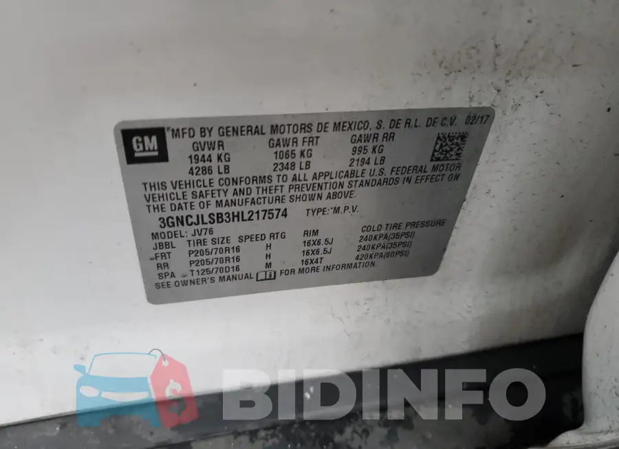 3GNCJLSB3HL217574 Photo# 12