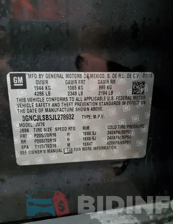 3GNCJLSB3JL278932 Photo# 14