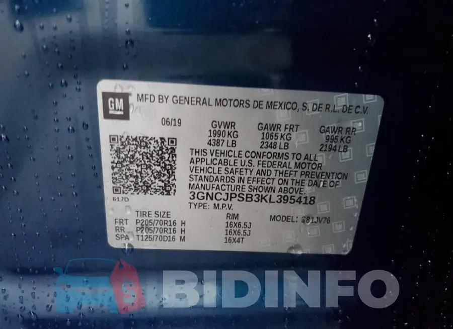 3GNCJPSB3KL395418 Photo# 13