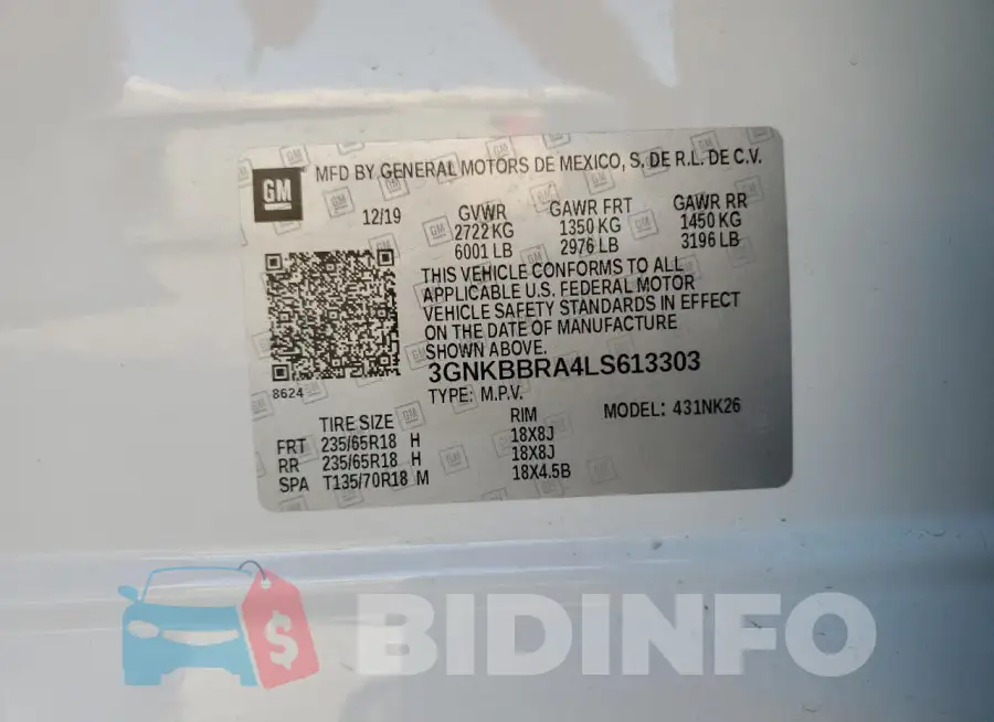3GNKBBRA4LS613303 Photo# 13