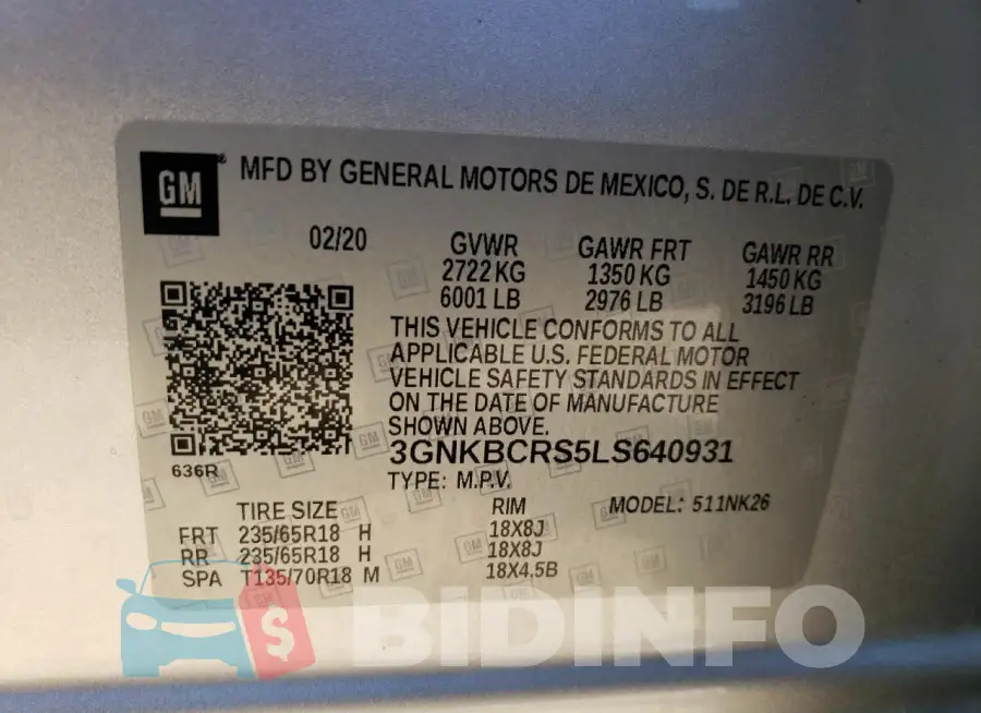 3GNKBCRS5LS640931 Photo# 13