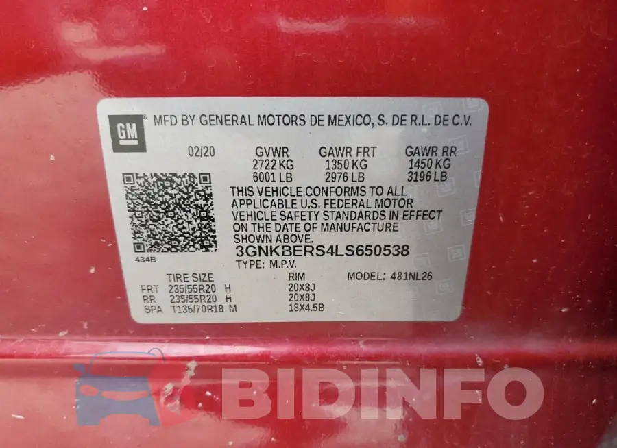 3GNKBERS4LS650538 Photo# 13