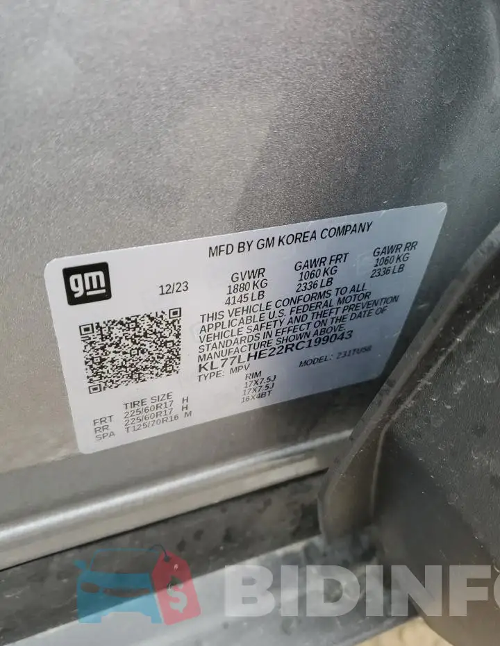 KL77LHE22RC199043 Photo# 13