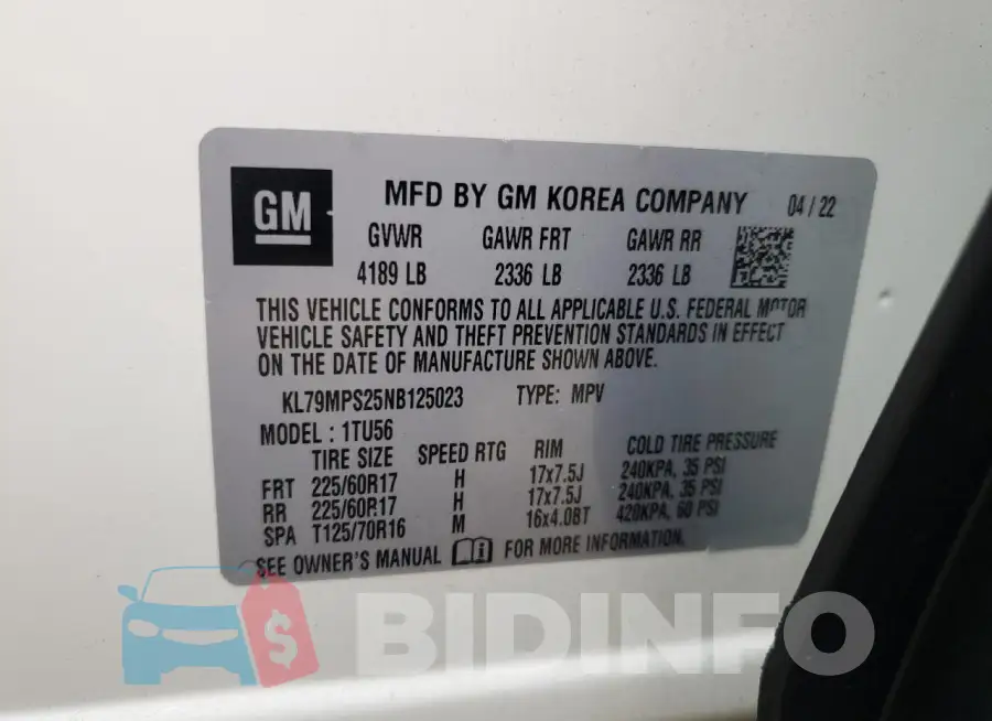 KL79MPS25NB125023 Photo# 13