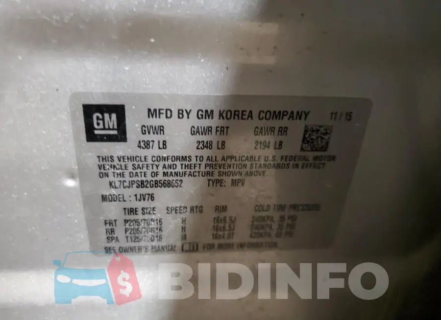 KL7CJPSB2GB568652 Photo# 12