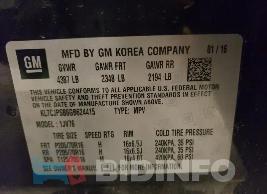 KL7CJPSB6GB624415 Photo# 12