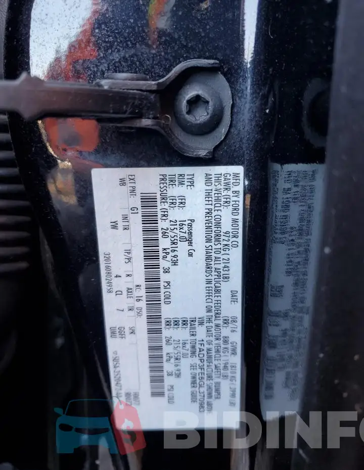 1FADP3FE6GL370983 Photo# 13