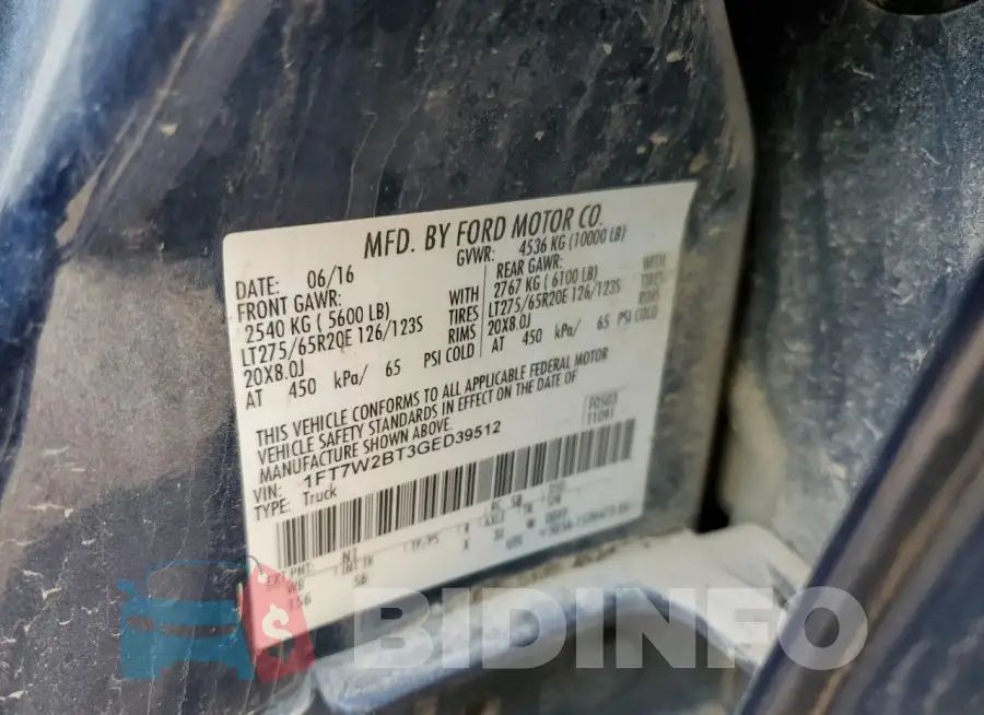 1FT7W2BT3GED39512 Photo# 13