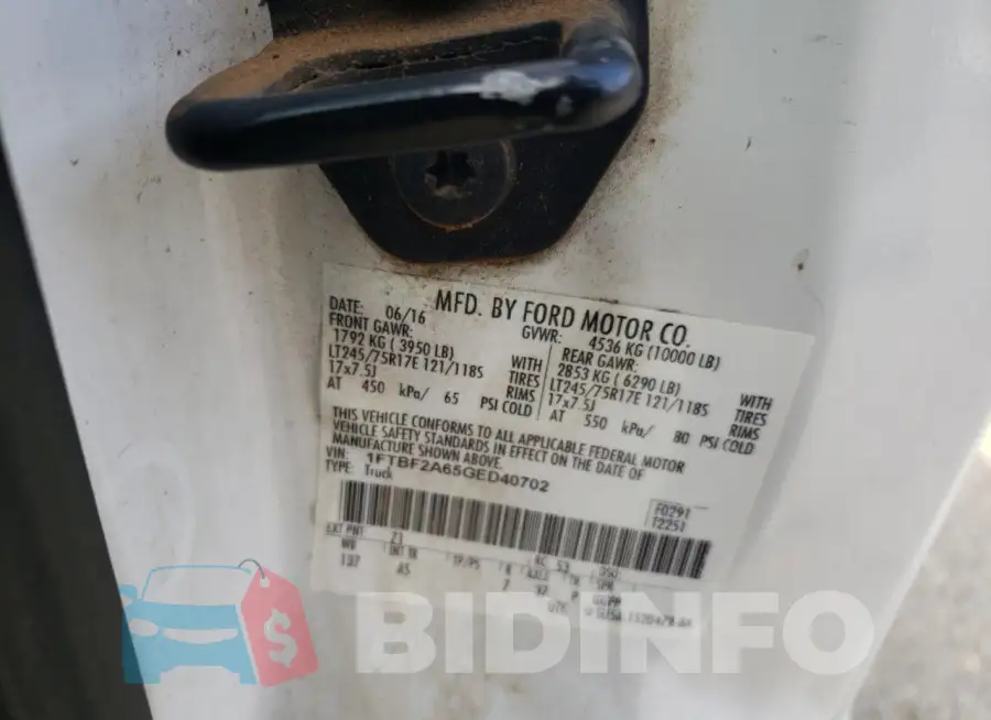 1FTBF2A65GED40702 Photo# 12