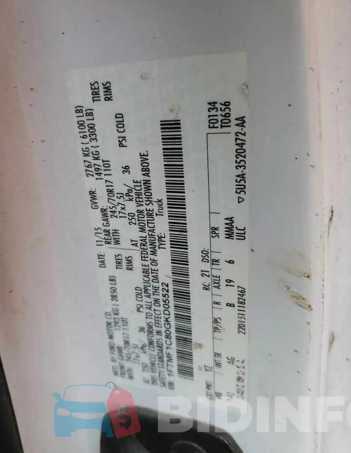 1FTMF1C80GKD05522 Photo# 12
