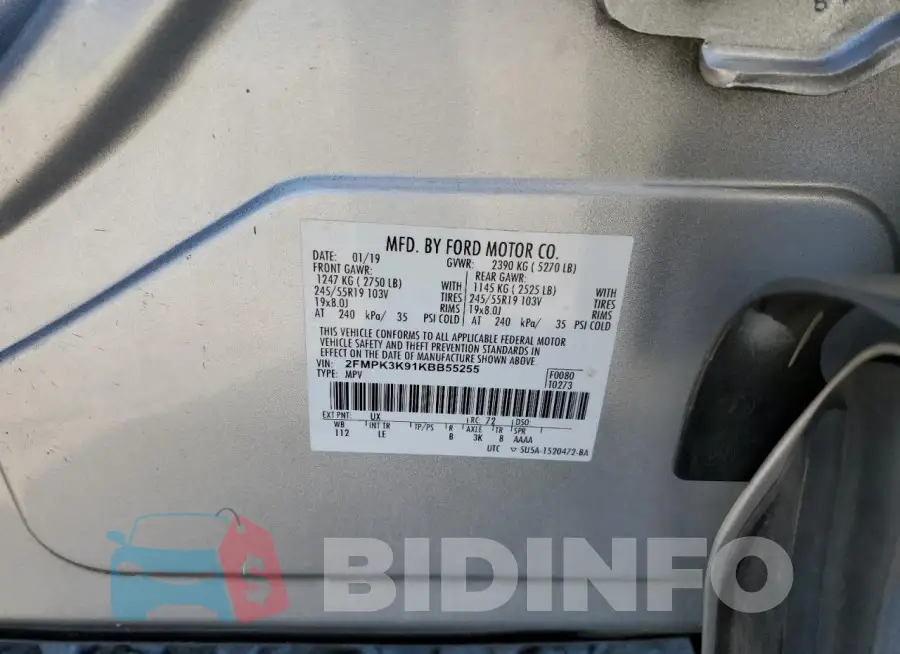 2FMPK3K91KBB55255 Photo# 12